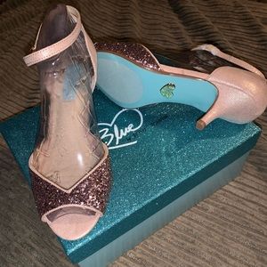 Betsey Johnson blush glitter heel. Never worn
